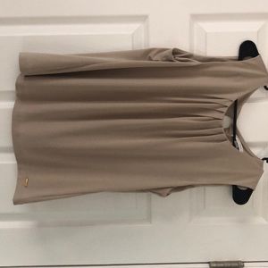 Calvin Klein tan sleeveless blouse